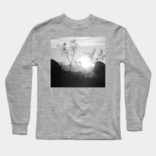 Black and White Sunset Long Sleeve T-Shirt